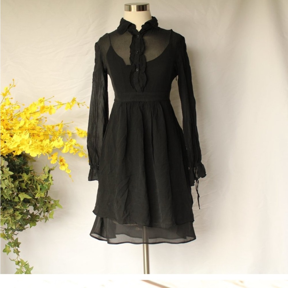 Express Black Chiffon mini dress